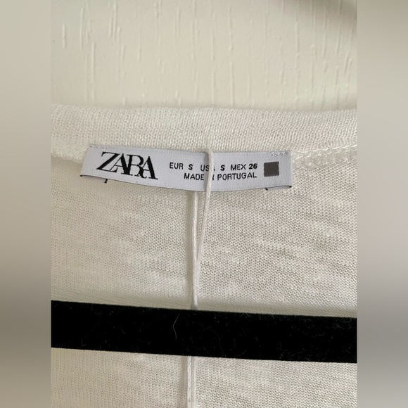 White Zara Linen Top- BNWT - Picture 4 of 5
